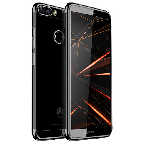 Ultra-thin Transparent TPU Soft Case H01 for Huawei P Smart Black