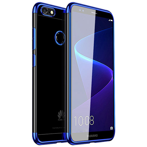 Ultra-thin Transparent TPU Soft Case H01 for Huawei Y6 Pro (2017) Blue