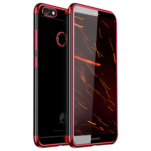 Ultra-thin Transparent TPU Soft Case H01 for Huawei Y6 Pro (2017) Red
