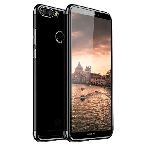 Ultra-thin Transparent TPU Soft Case H01 for Huawei Y9 (2018) Black