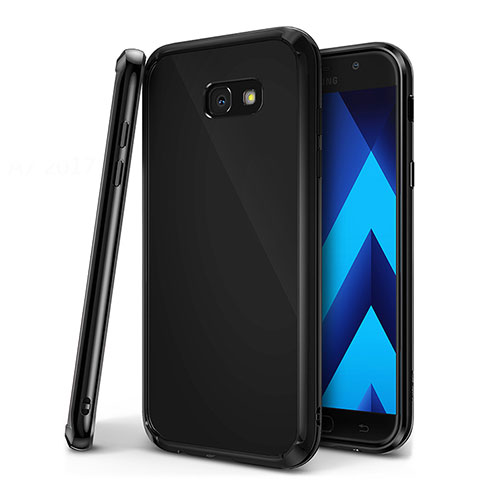 Ultra-thin Transparent TPU Soft Case H01 for Samsung Galaxy A7 (2017) A720F Black