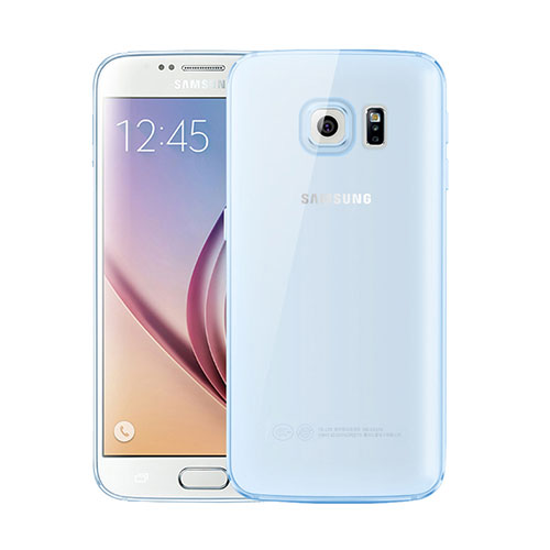 Ultra-thin Transparent TPU Soft Case H01 for Samsung Galaxy S6 Duos SM-G920F G9200 Blue