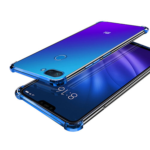 Ultra-thin Transparent TPU Soft Case H01 for Xiaomi Mi 8 Lite Blue