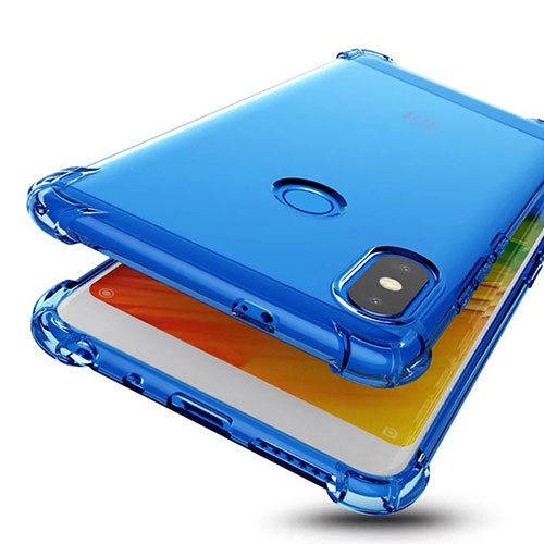 Ultra-thin Transparent TPU Soft Case H01 for Xiaomi Redmi Note 5 Pro Blue