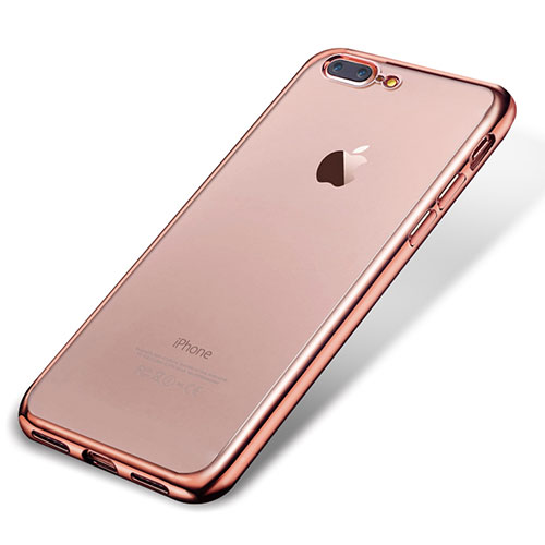 Ultra-thin Transparent TPU Soft Case H02 for Apple iPhone 8 Plus Rose Gold