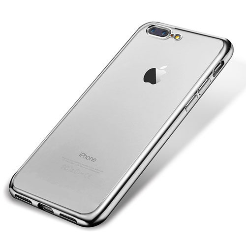 Ultra-thin Transparent TPU Soft Case H02 for Apple iPhone 8 Plus Silver