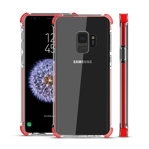 Ultra-thin Transparent TPU Soft Case H02 for Samsung Galaxy S9 Red