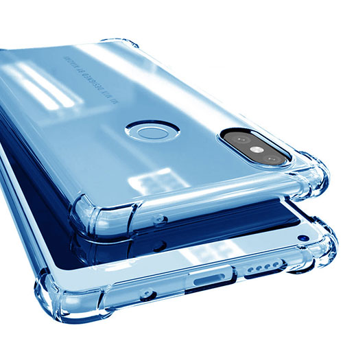 Ultra-thin Transparent TPU Soft Case H02 for Xiaomi Mi Mix 2S Blue