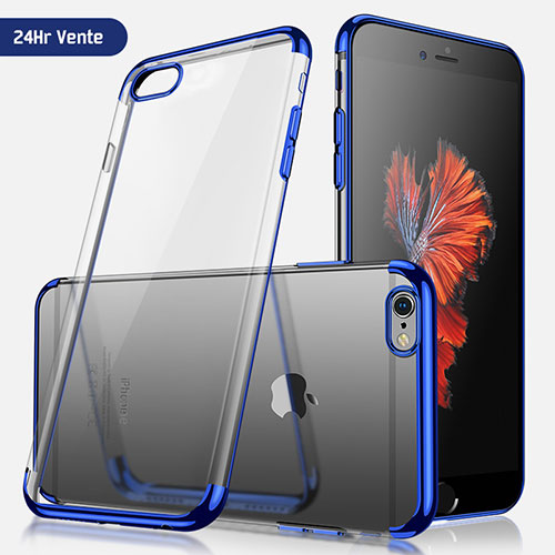 Ultra-thin Transparent TPU Soft Case H04 for Apple iPhone 8 Blue