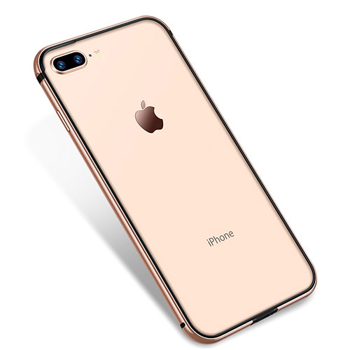 Ultra-thin Transparent TPU Soft Case H04 for Apple iPhone 8 Plus Gold