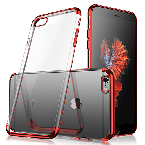 Ultra-thin Transparent TPU Soft Case H04 for Apple iPhone 8 Red