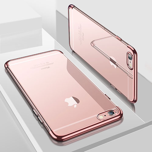 Ultra-thin Transparent TPU Soft Case H04 for Apple iPhone SE3 2022 Rose Gold