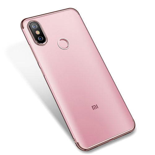 Ultra-thin Transparent TPU Soft Case H04 for Xiaomi Mi 6X Pink