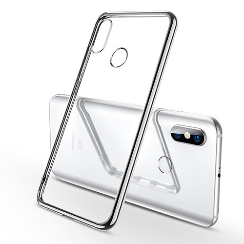 Ultra-thin Transparent TPU Soft Case H06 for Xiaomi Mi 8 Silver