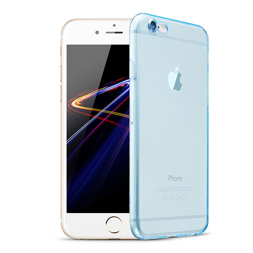 Ultra-thin Transparent TPU Soft Case H08 for Apple iPhone 6S Blue