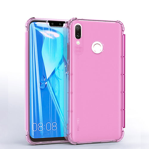 Ultra-thin Transparent TPU Soft Case S01 for Huawei Enjoy 9 Plus Pink