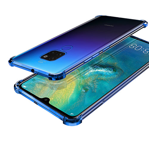 Ultra-thin Transparent TPU Soft Case S01 for Huawei Mate 20 Blue