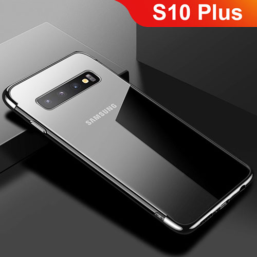 Ultra-thin Transparent TPU Soft Case S03 for Samsung Galaxy S10 Plus Black