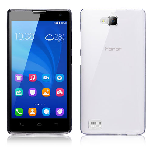 Ultra-thin Transparent TPU Soft Case T02 for Huawei Honor 3C Clear