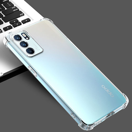 Ultra-thin Transparent TPU Soft Case T02 for Oppo Reno6 Pro 5G India Clear