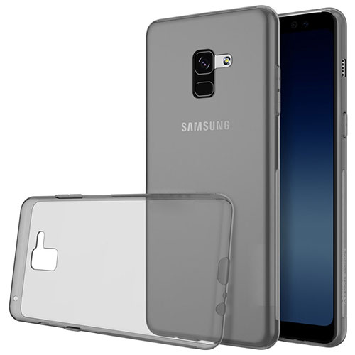 Ultra-thin Transparent TPU Soft Case T02 for Samsung Galaxy A8+ A8 Plus (2018) Duos A730F Gray