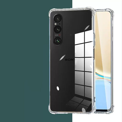 Ultra-thin Transparent TPU Soft Case T02 for Sony Xperia 1 V Clear