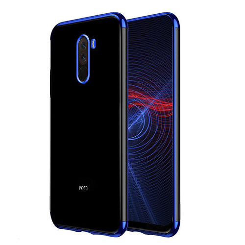 Ultra-thin Transparent TPU Soft Case T02 for Xiaomi Pocophone F1 Blue