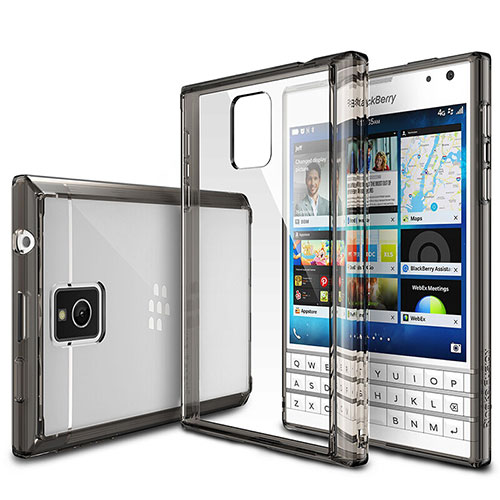 Ultra-thin Transparent TPU Soft Case T03 for Blackberry Passport Q30 Gray