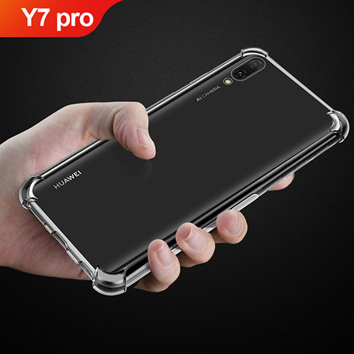 Ultra-thin Transparent TPU Soft Case T03 for Huawei Y7 (2019) Clear