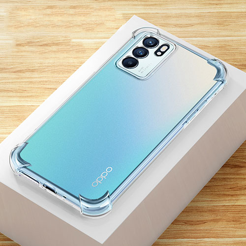 Ultra-thin Transparent TPU Soft Case T03 for Oppo Reno6 Pro 5G India Clear