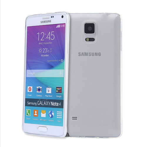 Ultra-thin Transparent TPU Soft Case T03 for Samsung Galaxy Note 4 SM-N910F Clear