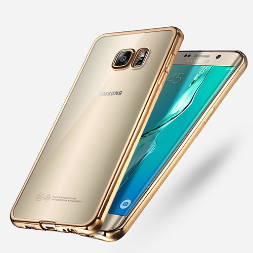 Ultra-thin Transparent TPU Soft Case T03 for Samsung Galaxy S6 Edge+ Plus SM-G928F Gold