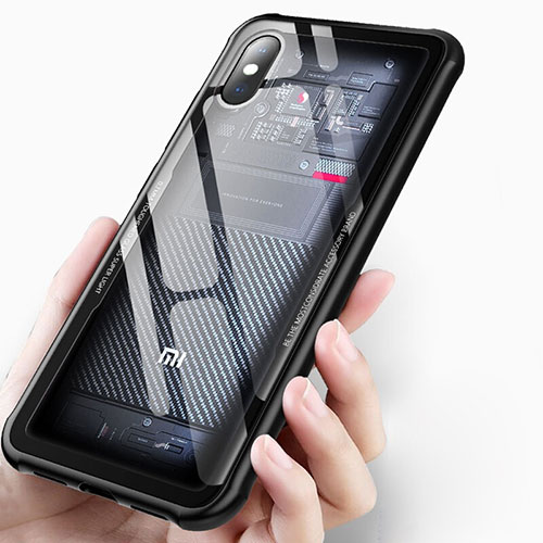 Ultra-thin Transparent TPU Soft Case T03 for Xiaomi Mi 8 Explorer Black