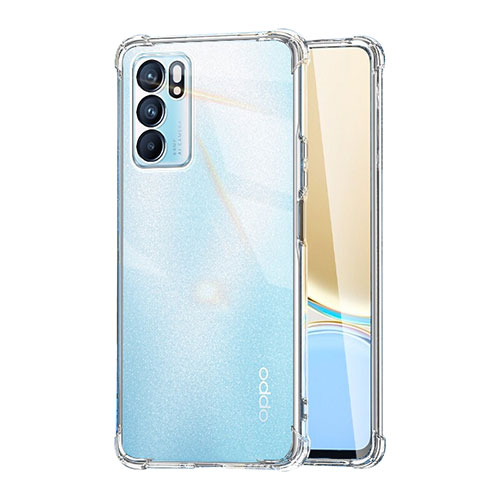 Ultra-thin Transparent TPU Soft Case T04 for Oppo Reno6 5G Clear