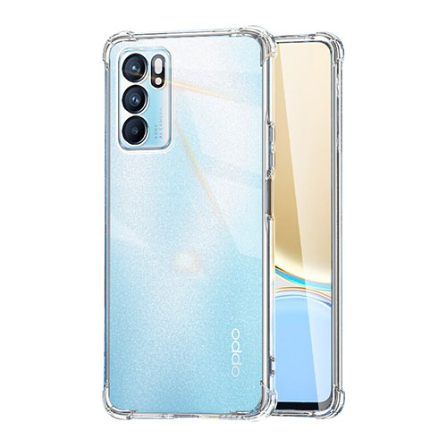 Ultra-thin Transparent TPU Soft Case T04 for Oppo Reno6 Pro 5G India Clear