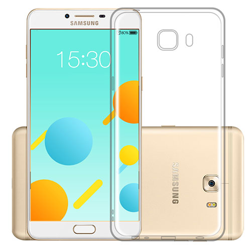 Ultra-thin Transparent TPU Soft Case T04 for Samsung Galaxy C9 Pro C9000 Clear