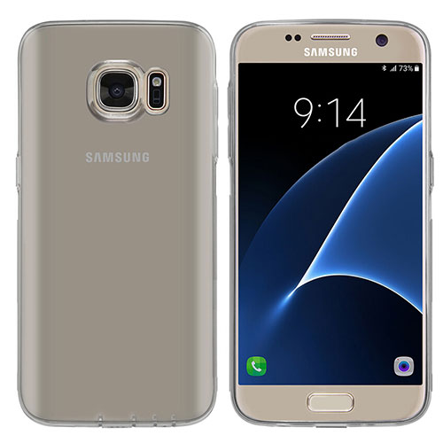 Ultra-thin Transparent TPU Soft Case T04 for Samsung Galaxy S7 G930F G930FD Gray