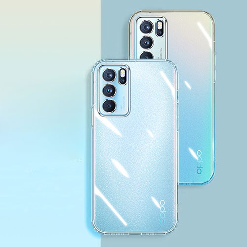 Ultra-thin Transparent TPU Soft Case T05 for Oppo Reno6 5G Clear