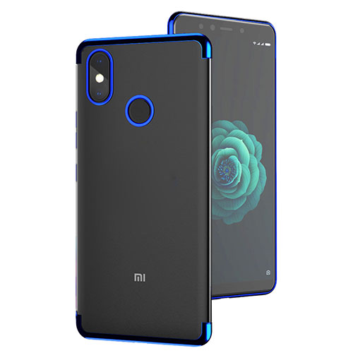 Ultra-thin Transparent TPU Soft Case T05 for Xiaomi Mi A2 Blue