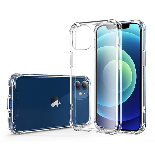 Ultra-thin Transparent TPU Soft Case T06 for Apple iPhone 12 Mini Clear