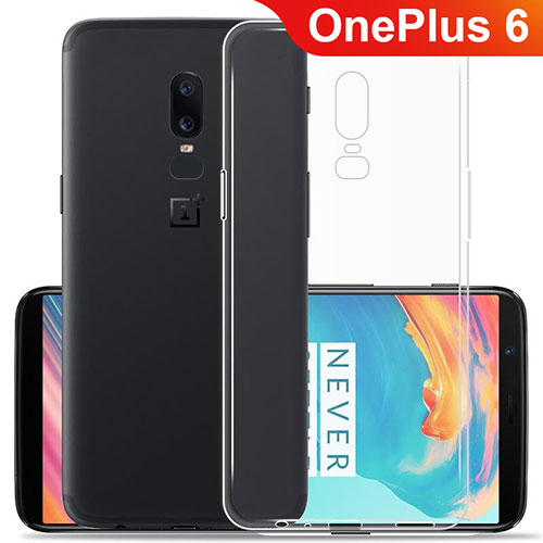Ultra-thin Transparent TPU Soft Case T06 for OnePlus 6 Clear
