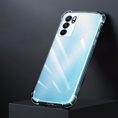 Ultra-thin Transparent TPU Soft Case T06 for Oppo Reno6 Pro 5G India Clear