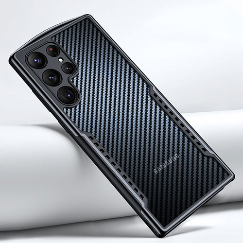 Ultra-thin Transparent TPU Soft Case T06 for Samsung Galaxy S21 Ultra 5G Black