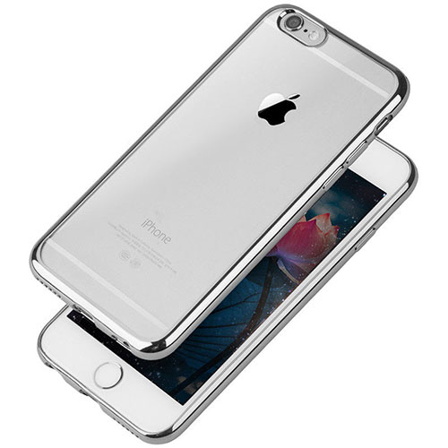 Ultra-thin Transparent TPU Soft Case T08 for Apple iPhone 6S Silver