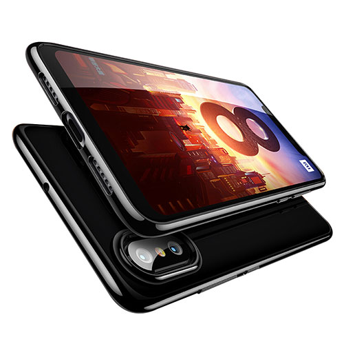 Ultra-thin Transparent TPU Soft Case T09 for Xiaomi Mi 8 Black