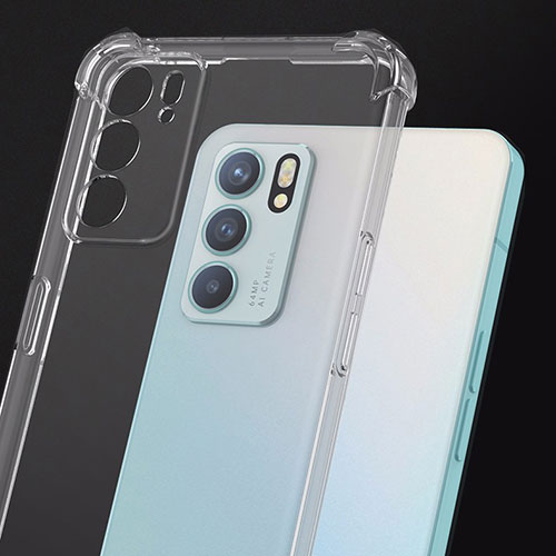 Ultra-thin Transparent TPU Soft Case T13 for Oppo Reno6 Pro 5G India Clear