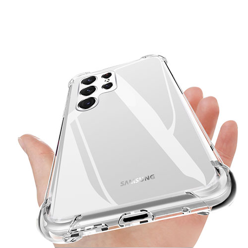 Ultra-thin Transparent TPU Soft Case T16 for Samsung Galaxy S22 Ultra 5G Black