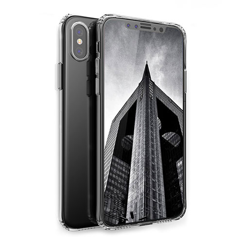 Ultra-thin Transparent TPU Soft Case T17 for Apple iPhone X Clear