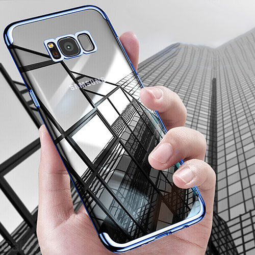 Ultra-thin Transparent TPU Soft Case T17 for Samsung Galaxy S8 Blue