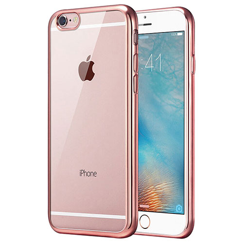 Ultra-thin Transparent TPU Soft Case T21 for Apple iPhone SE (2020) Rose Gold